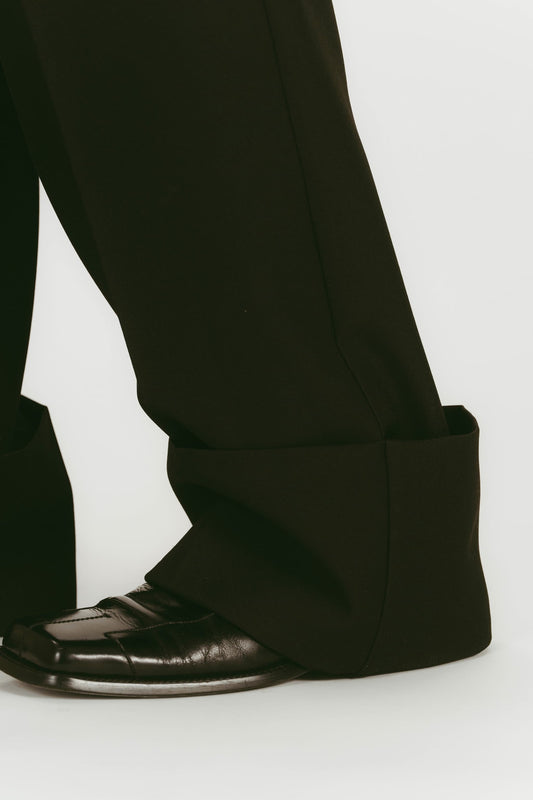 WIDE ROLLUP PANTS / BLACK