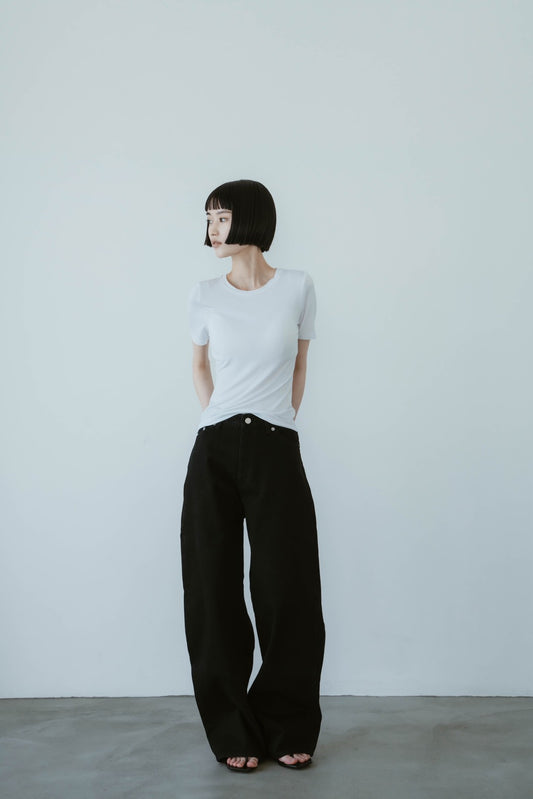 WIDE STRAIGHT DENIM PANTS