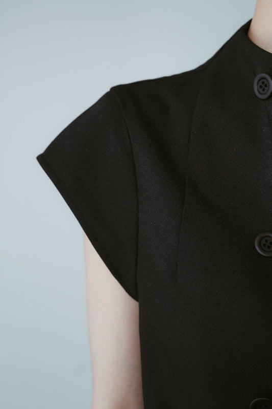 2WAY SLEEVELESS BUTTON VEST