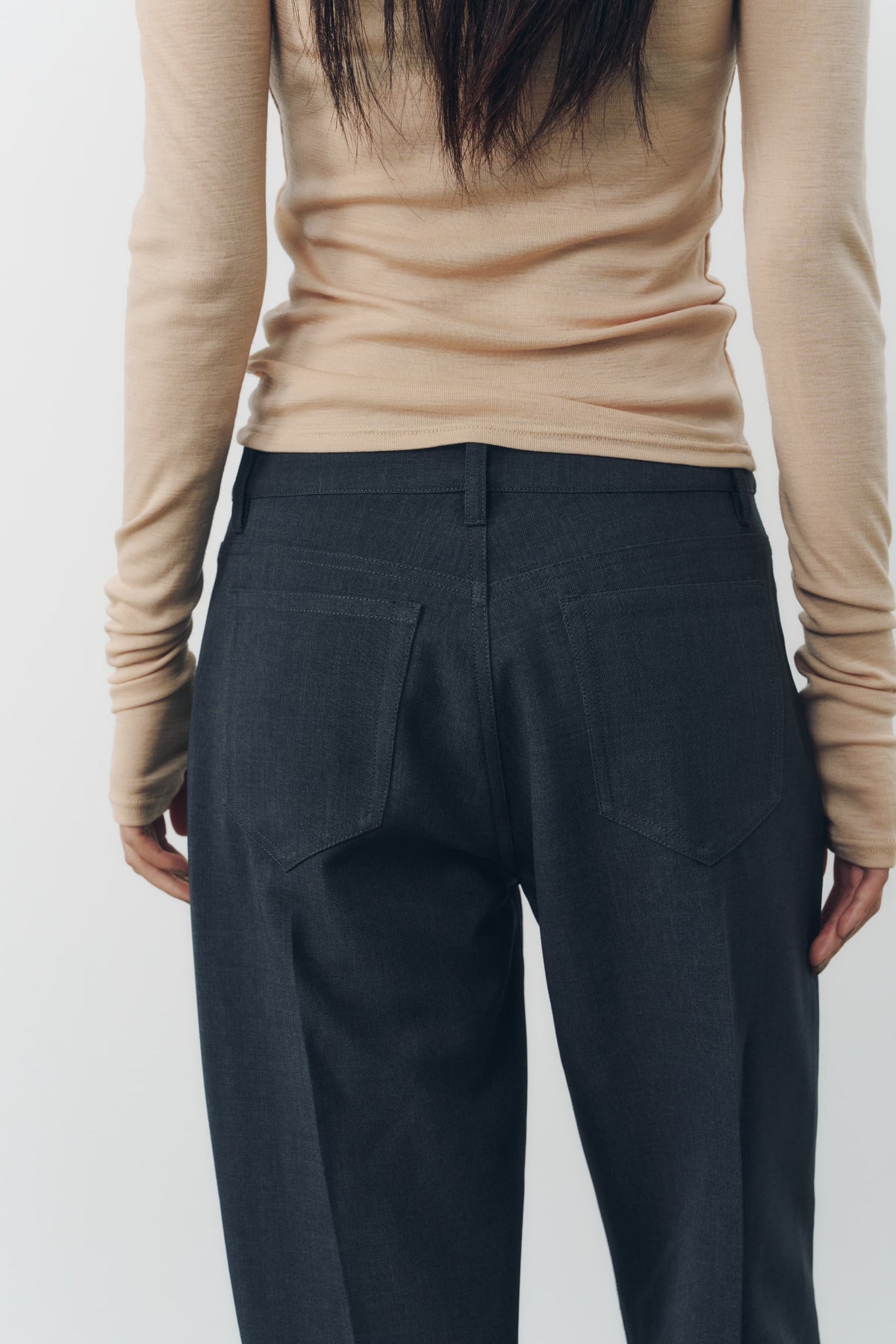 CENTER PRESS PANTS/GRAY