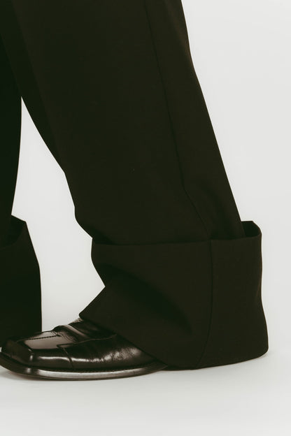 WIDE ROLLUP PANTS / BLACK