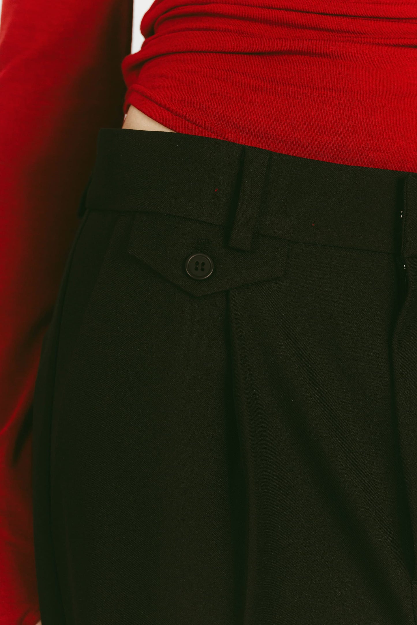 WIDE ROLLUP PANTS / BLACK