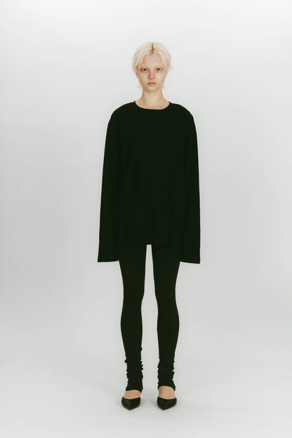 BACKLINE LOOSE TOPS / BLACK