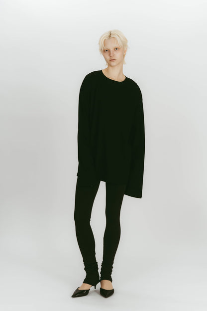 BACKLINE LOOSE TOPS / BLACK