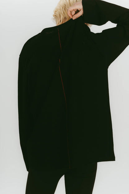 BACKLINE LOOSE TOPS / BLACK