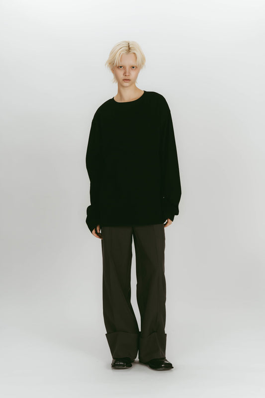 BACKLINE LOOSE TOPS / BLACK