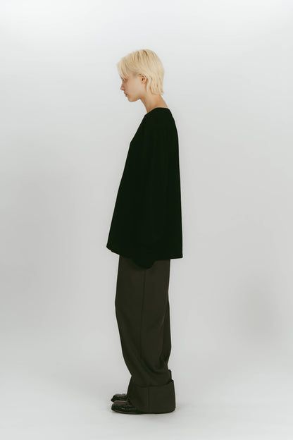 BACKLINE LOOSE TOPS / BLACK