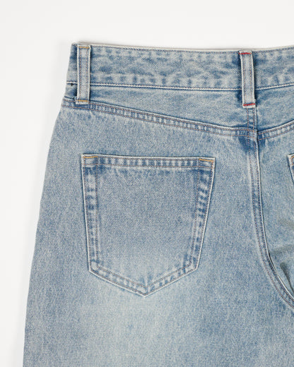 WIDE STRAIGHT DENIM PANTS
