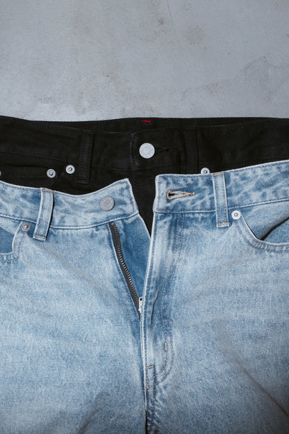 WIDE STRAIGHT DENIM PANTS
