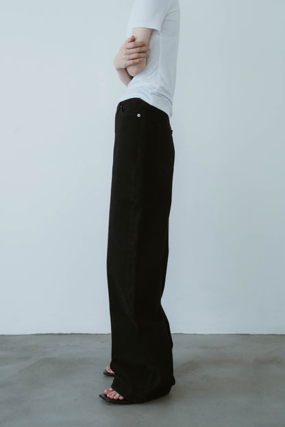 WIDE STRAIGHT DENIM PANTS
