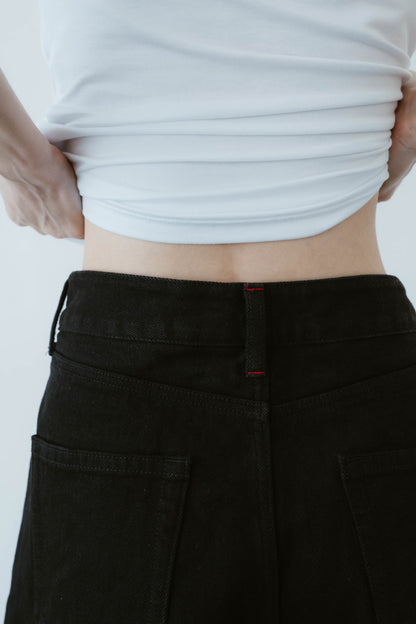 WIDE STRAIGHT DENIM PANTS