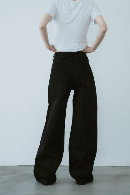 WIDE STRAIGHT DENIM PANTS