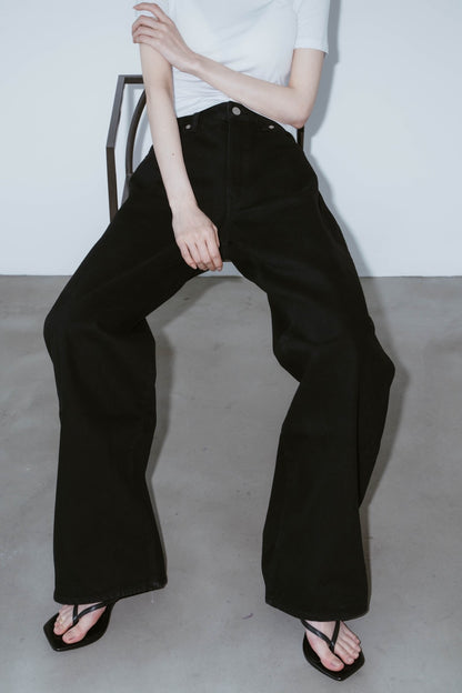 WIDE STRAIGHT DENIM PANTS