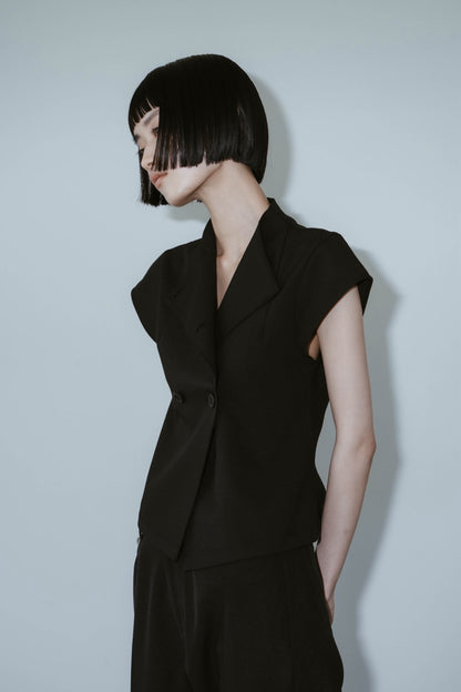 2WAY SLEEVELESS BUTTON VEST