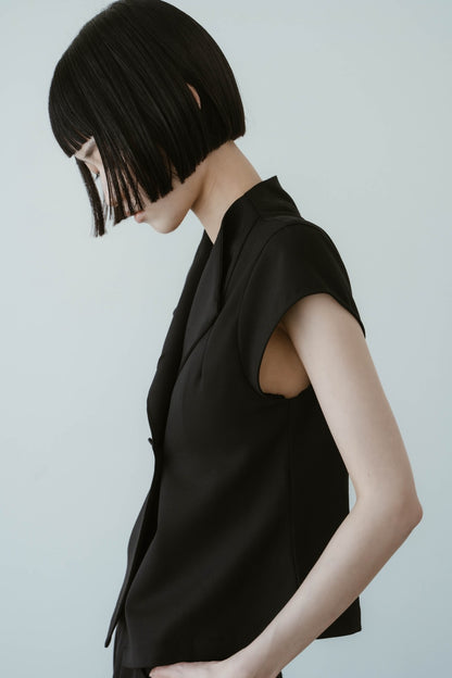 2WAY SLEEVELESS BUTTON VEST