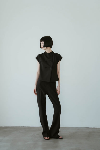 2WAY SLEEVELESS BUTTON VEST