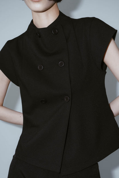 2WAY SLEEVELESS BUTTON VEST