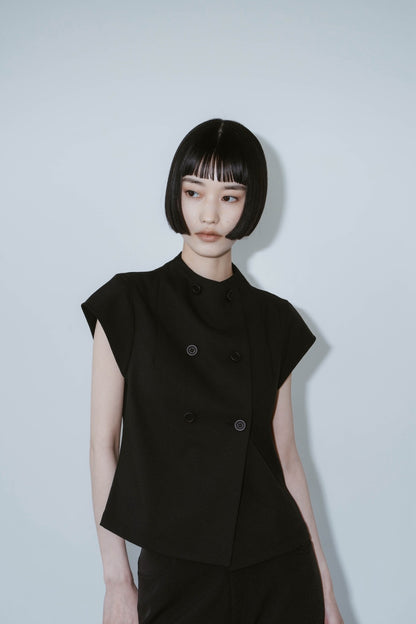 2WAY SLEEVELESS BUTTON VEST