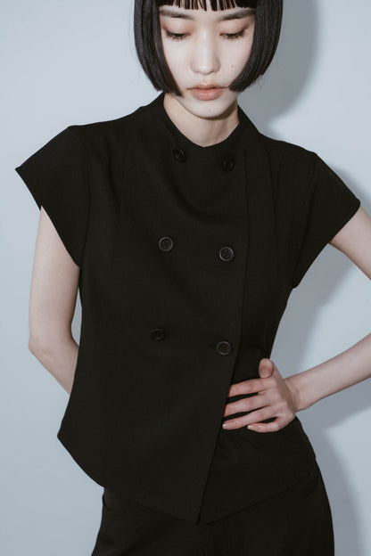 2WAY SLEEVELESS BUTTON VEST