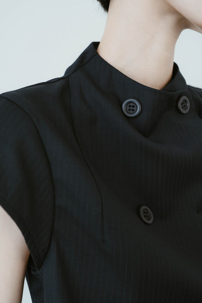 2WAY SLEEVELESS BUTTON VEST