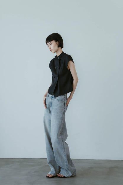 2WAY SLEEVELESS BUTTON VEST
