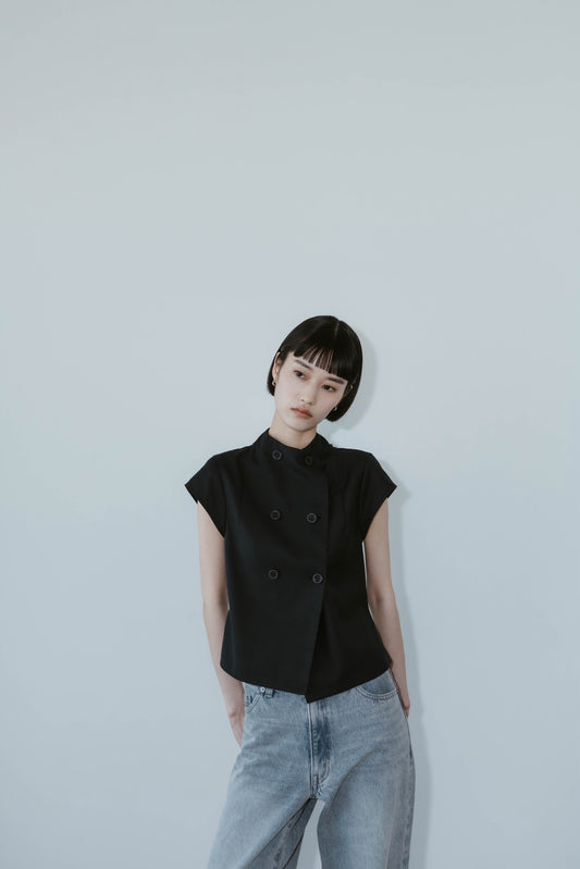 2WAY SLEEVELESS BUTTON VEST