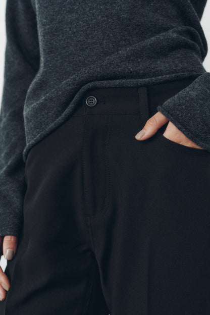 CENTER PRESS PANTS/BLACK