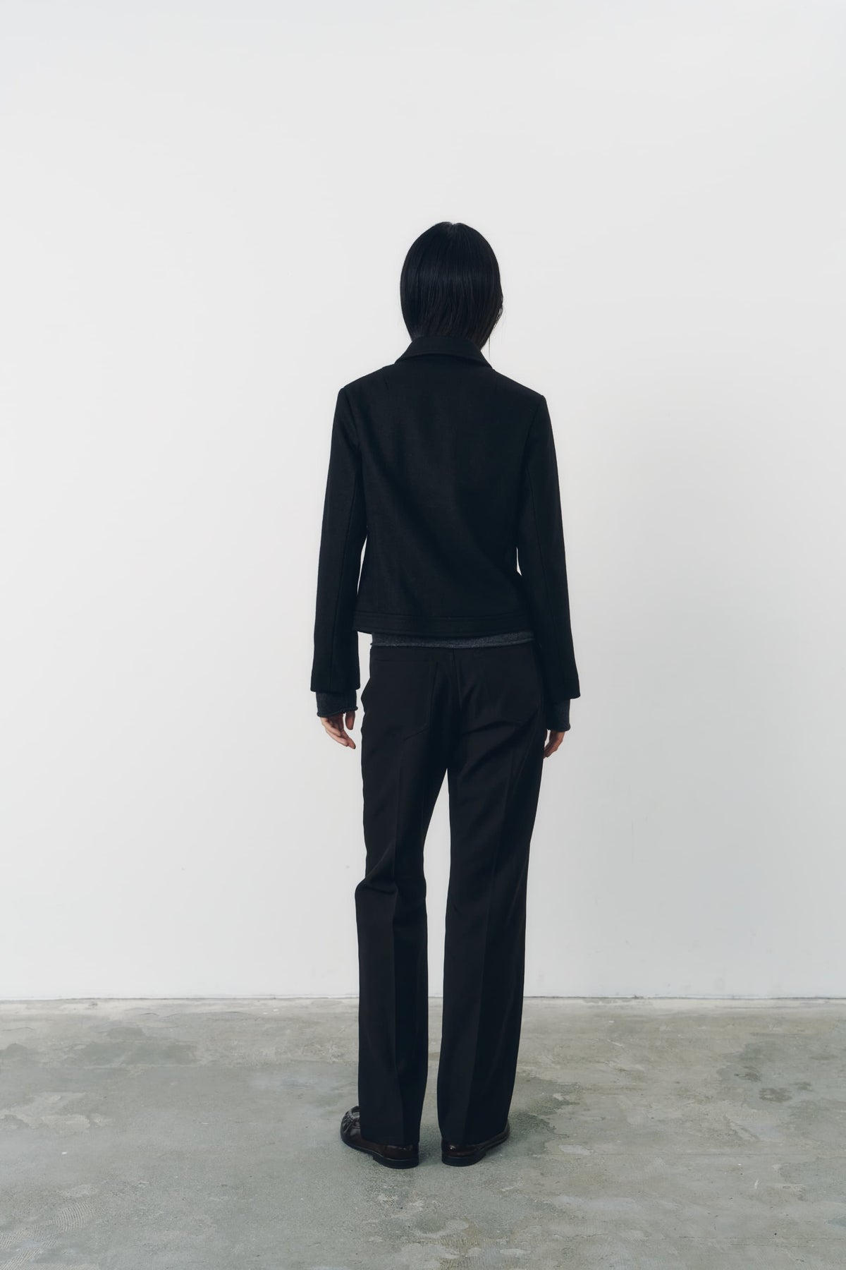 CROPPED ZIP JACKET/BLACK