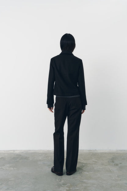 CROPPED ZIP JACKET/BLACK