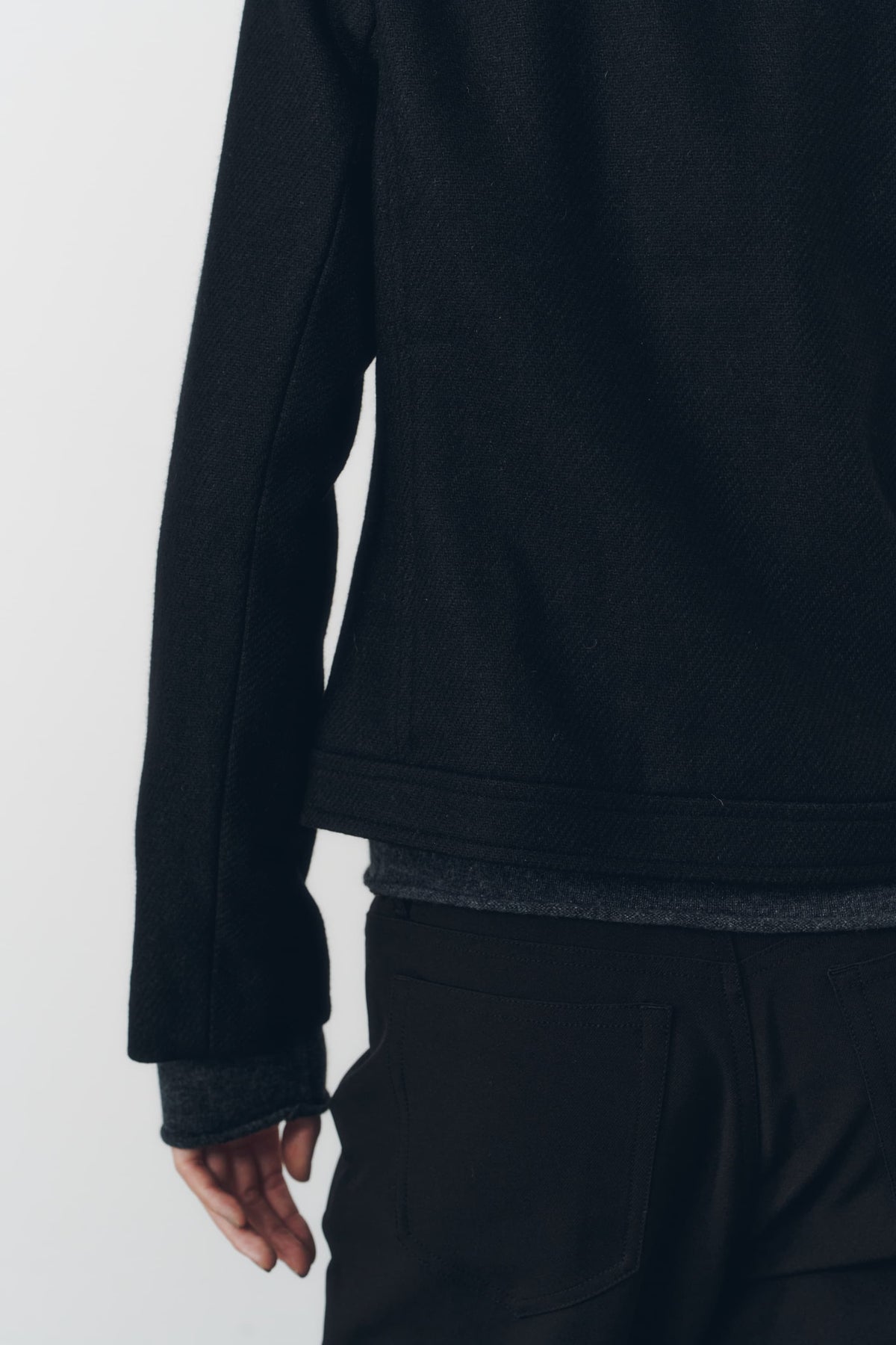CROPPED ZIP JACKET/BLACK