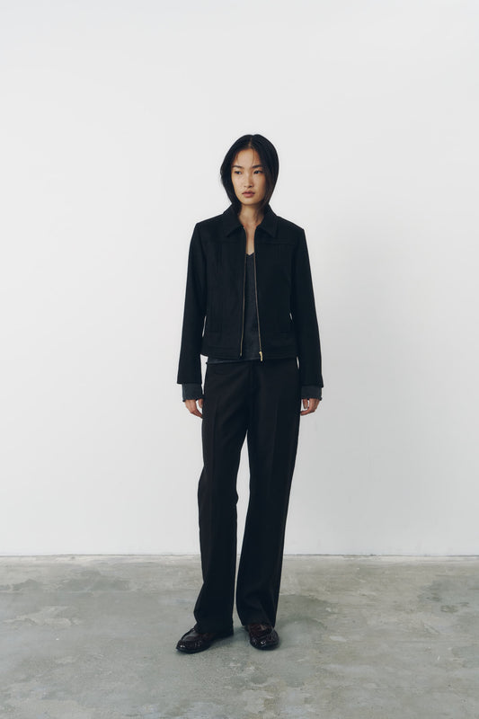 CENTER PRESS PANTS/BLACK