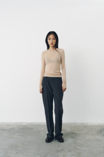 SLIM WOOL TOPS/PINK