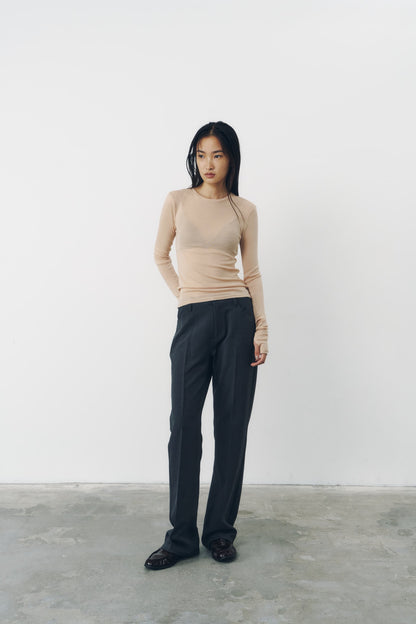 CENTER PRESS PANTS/GRAY
