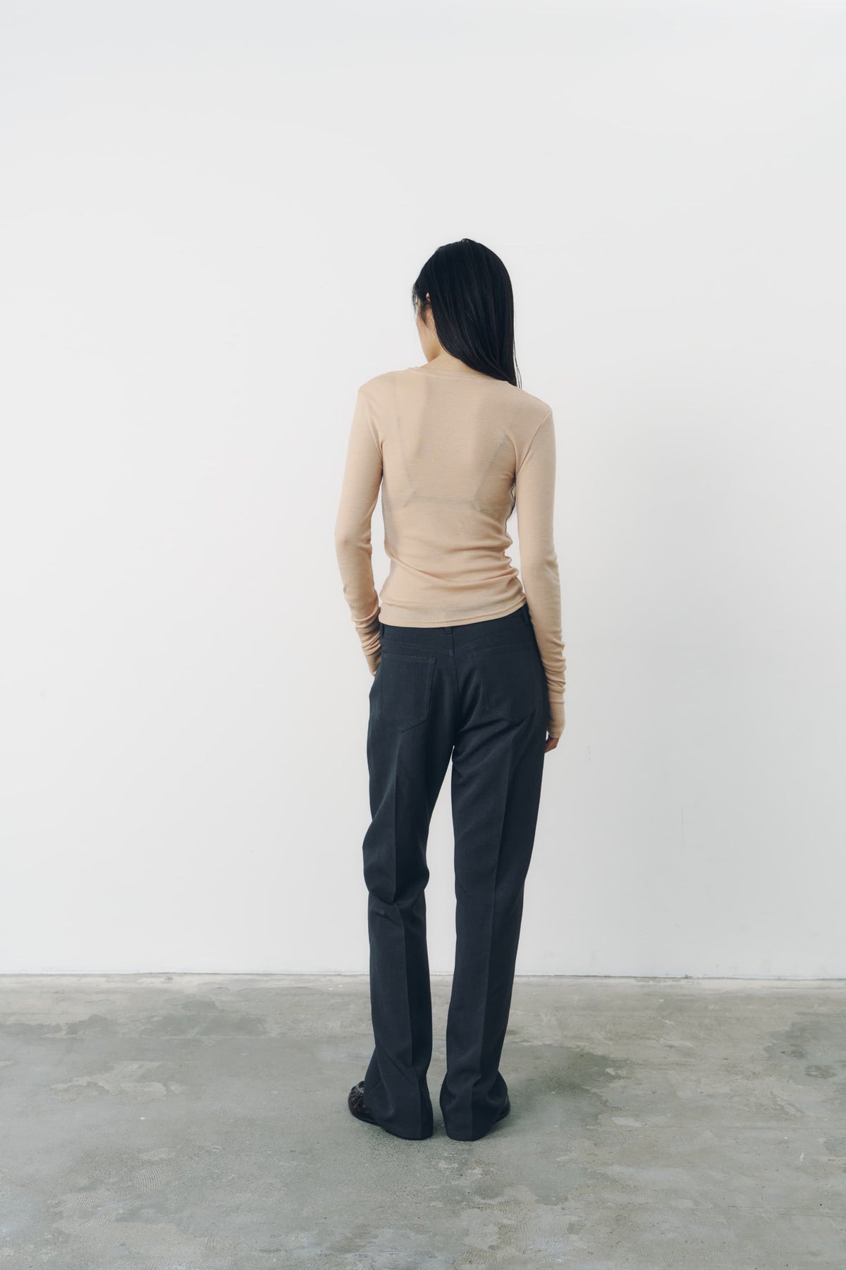 SLIM WOOL TOPS/PINK
