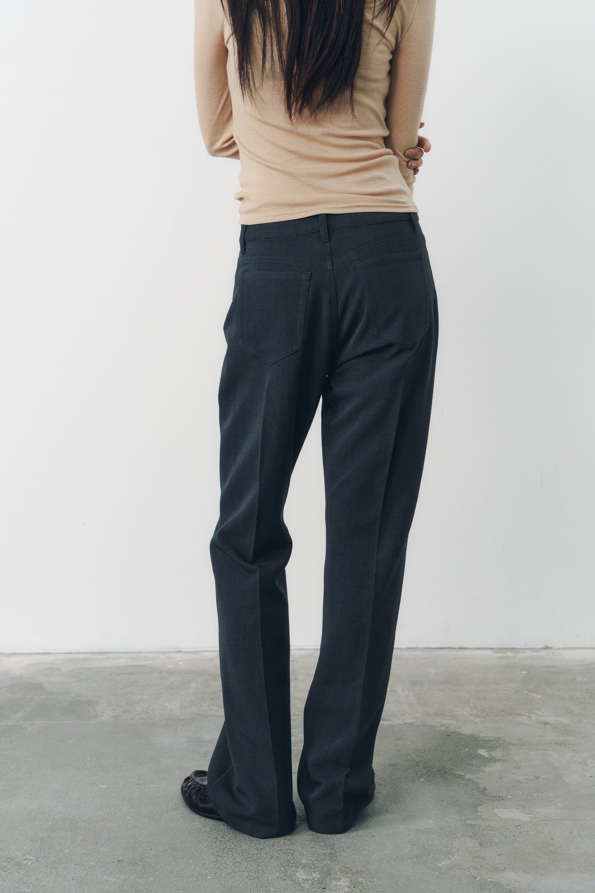 CENTER PRESS PANTS/GRAY