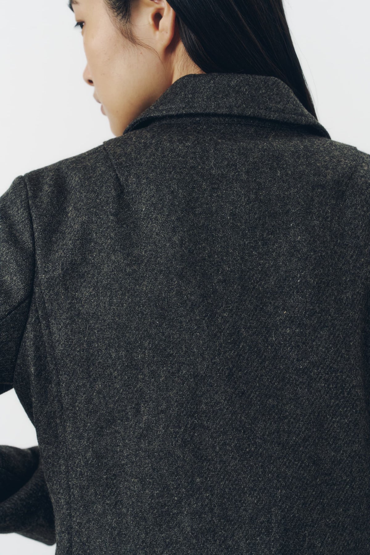 CROPPED ZIP JACKET/GRAY