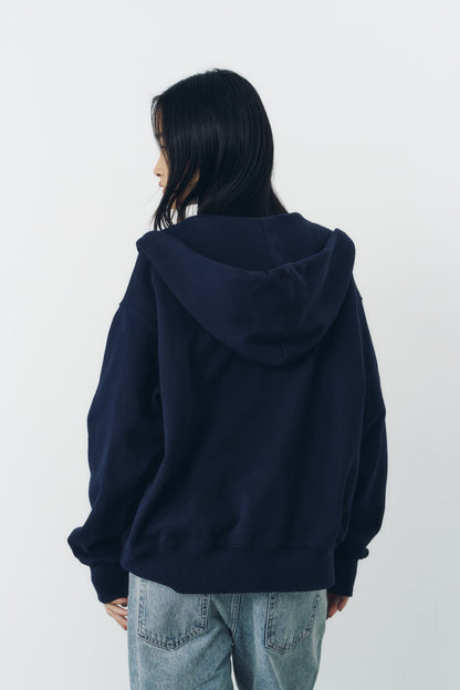 VOLUME ZIP HOODIE/NAVY