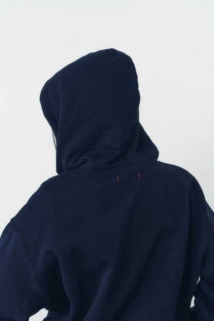 VOLUME ZIP HOODIE/NAVY