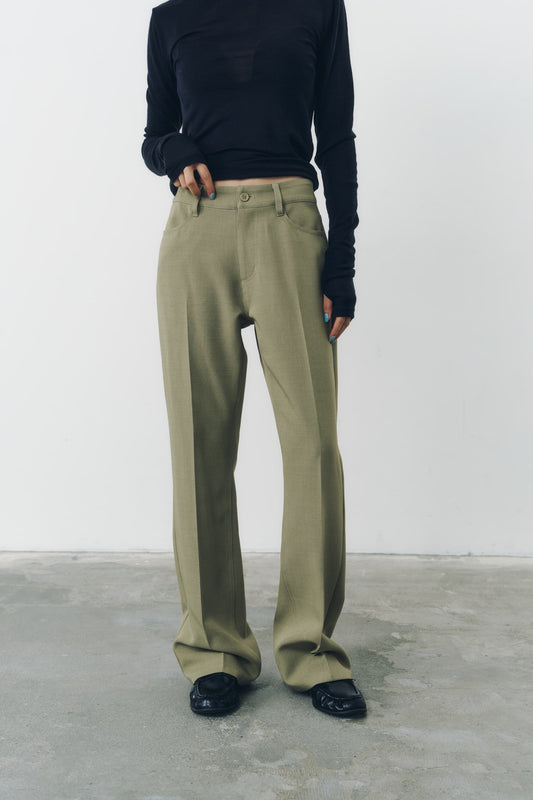 CENTER PRESS PANTS/BEIGE