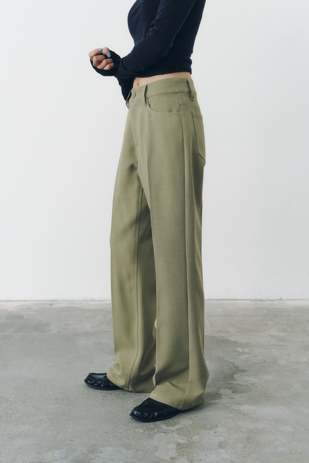 CENTER PRESS PANTS/BEIGE