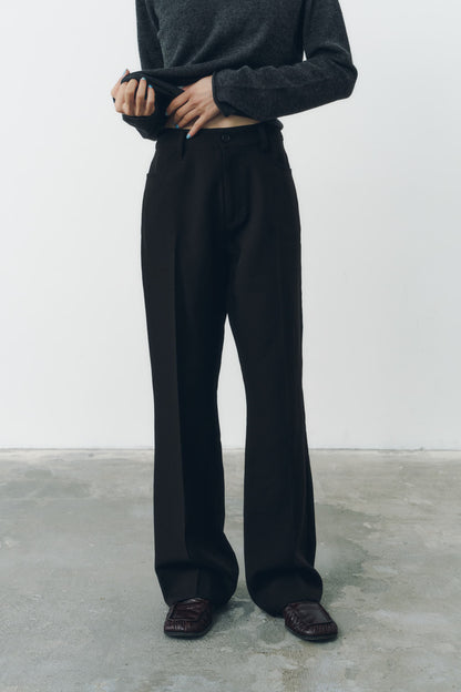 CENTER PRESS PANTS/BLACK