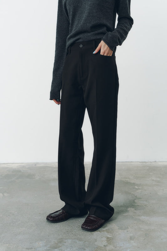 CENTER PRESS PANTS/BLACK