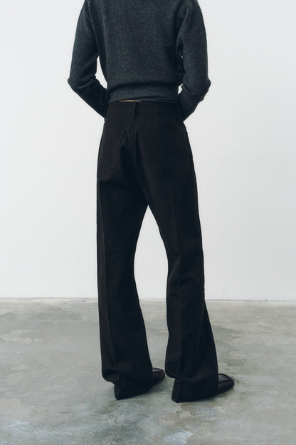 CENTER PRESS PANTS/BLACK